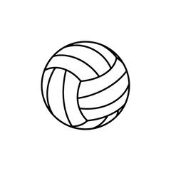 Minimalist Volleyball Illustration for Sports Promotion, Team Branding, and Recreational Activity Designs, Suitable for Print and Digital Media Projects.