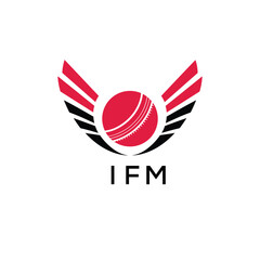 IFM Cricket Company logo. IFM Tournament and Team logo design and business. IFM Branding Design best icon.
