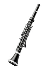 Black clarinet, angled view