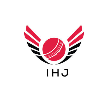 IHJ Cricket Company logo. IHJ Tournament and Team logo design and business. IHJ Branding Design best icon.
