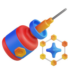 Nanomanipulator 3D Illustration