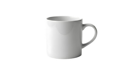 Elegant White Mug on Black Background Beverage Container