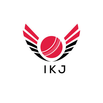 IKJ Cricket Company logo. IKJ Tournament and Team logo design and business. IKJ Branding Design best icon.

