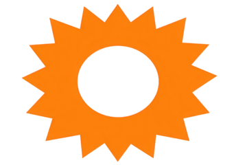 Abstract Orange Sunburst Design on Black Background