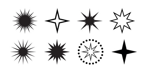 Obraz premium Collection of Starburst Shapes for Graphic Design Elements and Decorative Accents