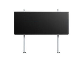 Obraz premium Modern digital billboard with sleek metallic frame and two supporting legs isolated on transparent background