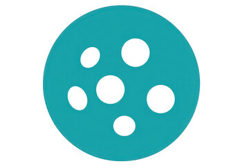 Obraz premium Teal Circle with White Circles