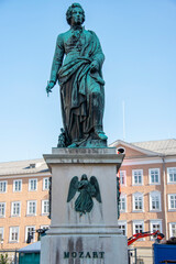 Obraz premium Mozart Monument in Salzburg - Austria