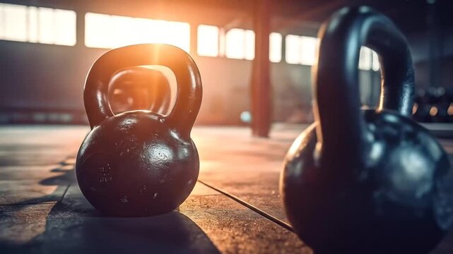 Kettlebells in a Row: Fitness and Strength Training Equipment