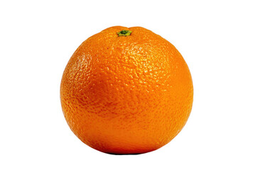 Single Ripe Orange on Black Background