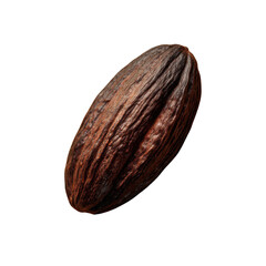 Cocoa Bean's Essence: A close-up showcases a solitary, rich brown cocoa bean, exuding the promise of a delicious chocolate