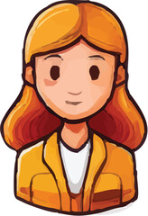 vector illustration of a girl blonde