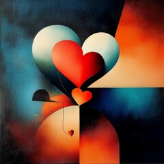 Vibrant Abstract Artwork Depicting Love