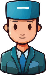 vector illustration of a policeman