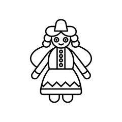 folklore tradition icon isolated on white