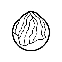 geology rock icon isolated on white