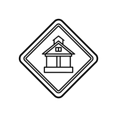 Obraz premium school zone sign icon isolated on white