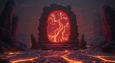 Gateway to a Fiery Dimension
