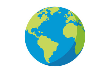globe on white background