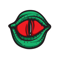 Dragon Eye Cartoon Vector Illustration