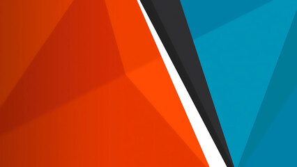 Abstract Geometric Shapes: Red, Teal, and Black
