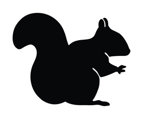 Squirrel Silhouette Vector Icon