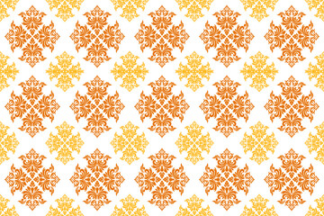 Damask seamless pattern, seamless vector pattern, geometric pattern, motif, background, decorative pattern, wallpaper, art ornament, fabric, vintage.
