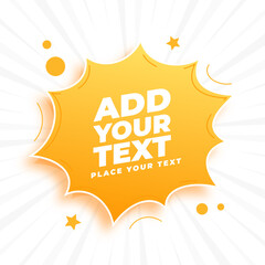 abstract comic expression frame with text space © starlineart