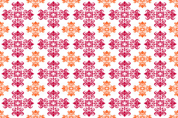 Damask seamless pattern, seamless vector pattern, geometric pattern, motif, background, decorative pattern, wallpaper, art ornament, fabric, vintage.
