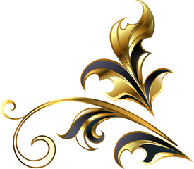 Golden foliage frame