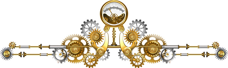 Symmetrical frame with pressure gauge