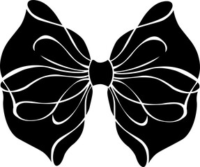 Silhouette and outline bow