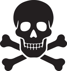 A spooky pirate skull and crossbones symbol for a Halloween horror vector illustration