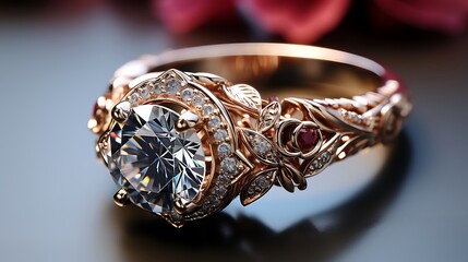 ring with diamonds