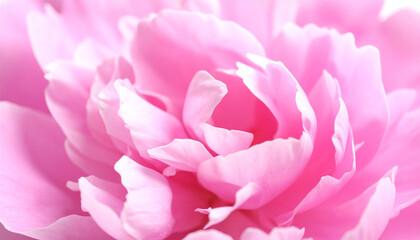 Close up of pink peony petal folds
