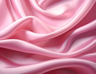 Obraz premium Luxurious pink silk fabric with soft folds and a smooth surface.