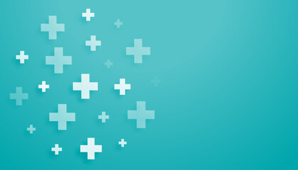 medic healthcare cross background with text space