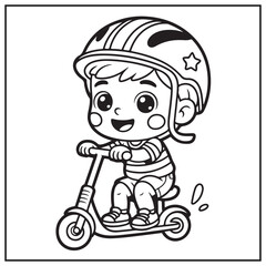 Obraz premium Chibi Boy Coloring Pages