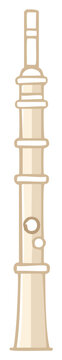 Cartoon illustration of a shawm a historical woodwind musical instrument