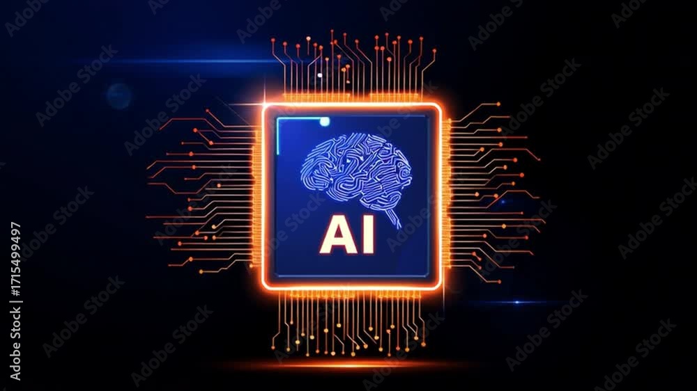 Poster artificial intelligence: an artistic representation showcases the concept of artificial intelligence