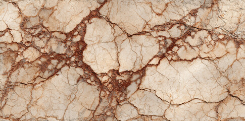 Fototapeta premium Hyper-realistic marble texture background in sepia tones, beige stone surface, detailed natural pattern, high resolution top view design