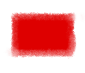 Red rectangle with smoky grunge textured edge, Abstract grunge red rectangle shape isolated