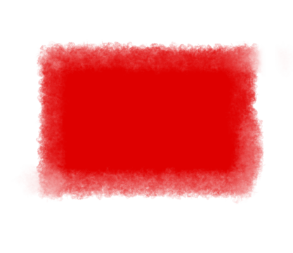 Red rectangle with smoky grunge textured edge, Abstract grunge red rectangle shape isolated