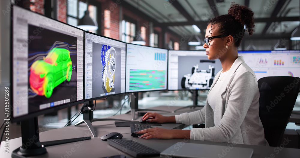 Poster cad software helps engineer design mechanical parts