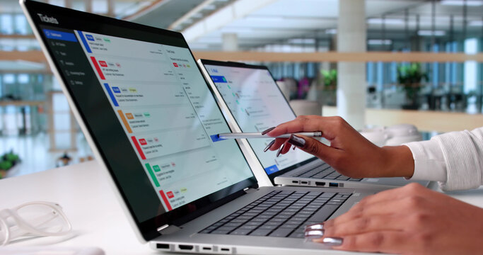 Senior Technical Support Man Monitoring Computer System