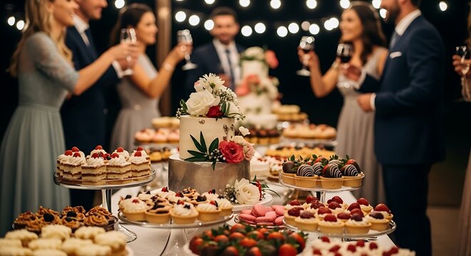 Wedding reception with treats