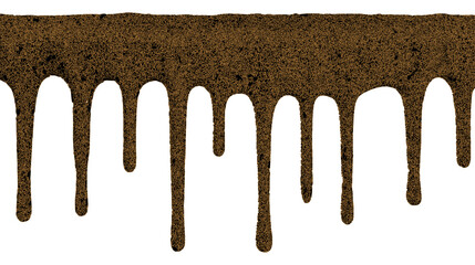 Black Dripping Shape with Gold Outlines