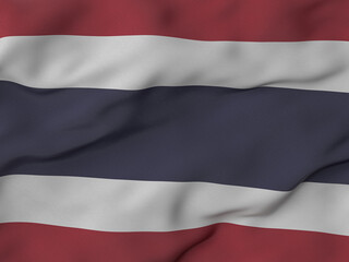 Wrinkled fabric Thailand flag