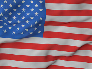 Obraz premium Wrinkled fabric USA flag
