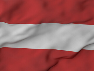 Wrinkled fabric Austria flag